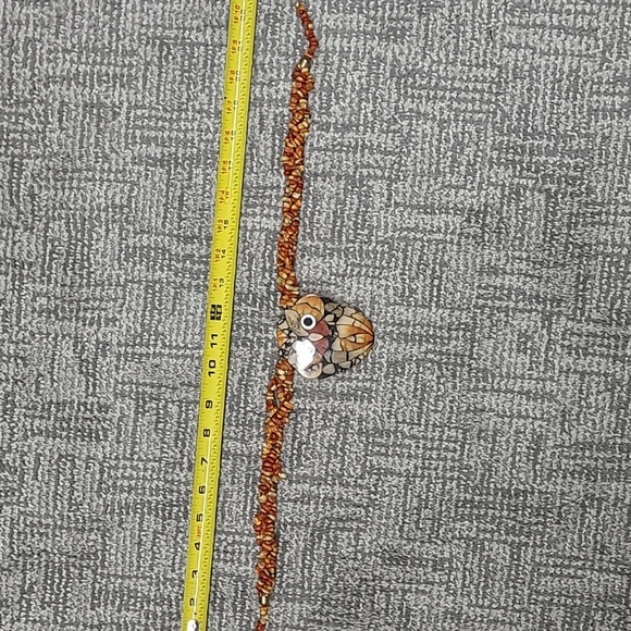 Lee Sands Vintage Inlay Owl Necklace - Picture 10 of 12